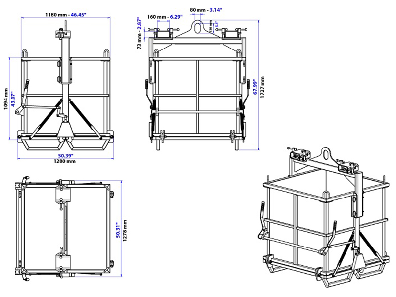 Drop Bottom Bin ADBB2000
